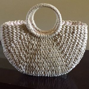 Forever 21 straw tote bag